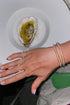 KNOTTED PEARL RING APRICOT